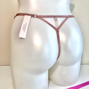 VS Starstruck Gold Star Chain Charm Thong NWT M L
